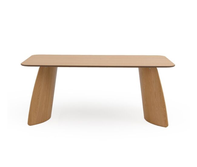 Mesa comedor rectangular madera contrachapado roble