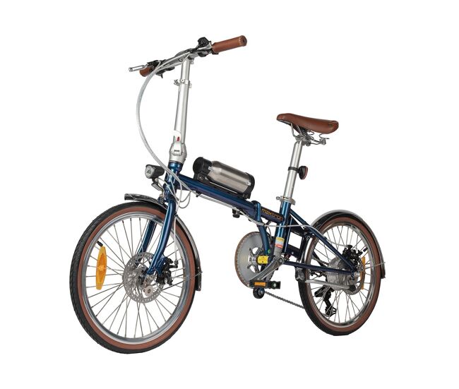 Bicicleta eléctrica maxturn smart20 - motor 250w batería 36v5.2ah neumáticos de 20" frenos de disco mecánicos - morado