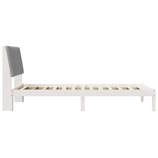 Estrutura de cama de solteiro para adultos com Cabeceira - Branco 100 x 200 cm