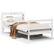 Estructura de cama individual para adultos 110x221 Estructura de cama individual para adultos 110x221 Blanco