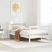 Estructura de cama individual para adultos 110x221 Estructura de cama individual para adultos 110x221 Blanco