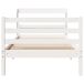 Estructura de cama individual para adultos 110x221 Estructura de cama individual para adultos 110x221 Blanco