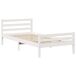 Estructura de cama individual para adultos 110x221 Estructura de cama individual para adultos 110x221 Blanco