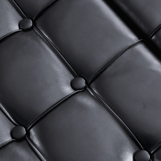 Banco de arrumação quadrado 75x75 cm - assento rebatível com espaço de arrumação - PU preto