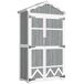 Armario de Jardín Madera de Abeto, Metal Galvanizado Outsunny 105 Armario de Jardín Madera de Abeto, Metal Galvanizado Outsunny 105 Gris