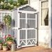Armario de Jardín Madera de Abeto, Metal Galvanizado Outsunny 105 Armario de Jardín Madera de Abeto, Metal Galvanizado Outsunny 105 Gris