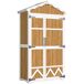 Armario de Jardín Madera de Abeto, Metal Galvanizado Outsunny 105 Armario de Jardín Madera de Abeto, Metal Galvanizado Outsunny 105 Marrón