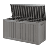 Caixa de arrumação Vades 300 L plástico 117x47x59 cm Cinzento claro casa.pro