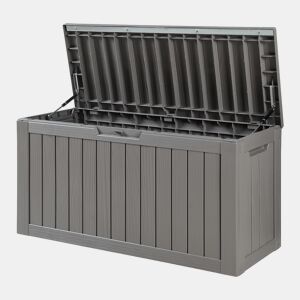 Caixa de arrumação Vades 300 L plástico 117x47x59 cm Cinzento claro casa.pro
