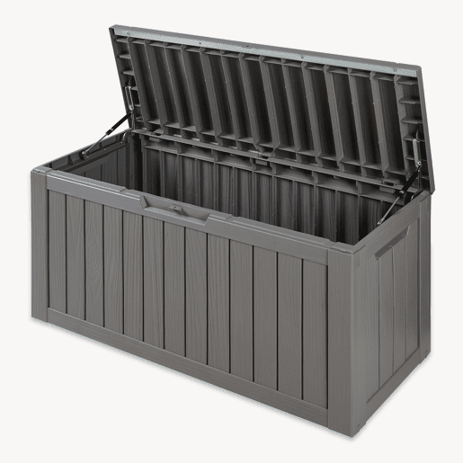 Caixa de arrumação Vades 300 L plástico 117x47x59 cm Cinzento claro casa.pro