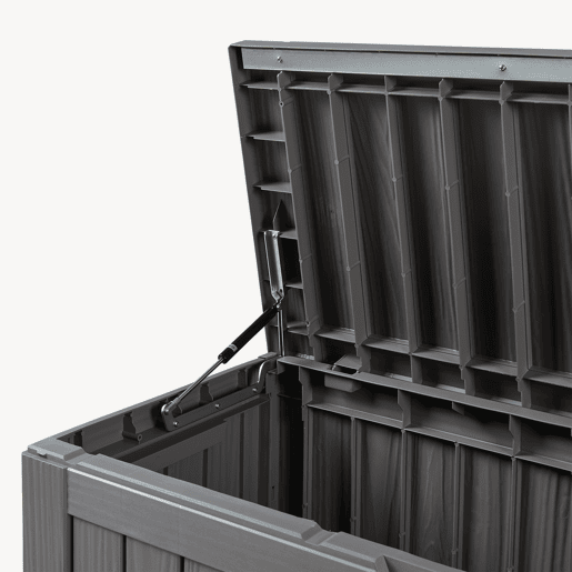 Caixa de arrumação Vades 300 L plástico 117x47x59 cm Cinzento claro casa.pro