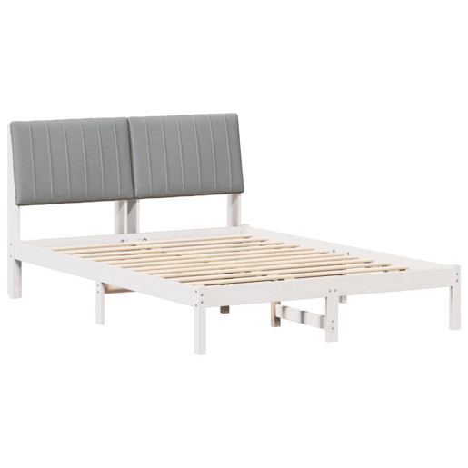 Estrutura da Cama de casal simple com cabeceira Branco 135 x 190 cm