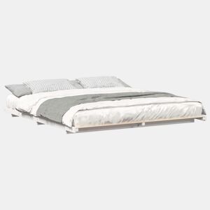 Estrutura de Cama de casal simple de chão Branco 200 x 210 cm