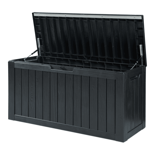Caixa de arrumação Vades 300 L plástico 117x47x59 cm Preto casa.pro
