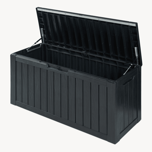 Caixa de arrumação Vades 300 L plástico 117x47x59 cm Preto casa.pro