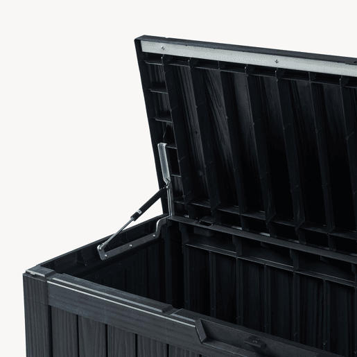 Caixa de arrumação Vades 300 L plástico 117x47x59 cm Preto casa.pro