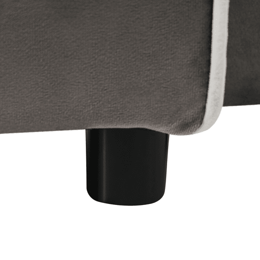 Poltrona retrátil de veludo - com suporte para copos + suporte para telemóvel - Cinzento