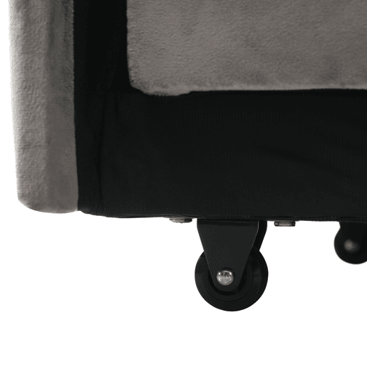 Poltrona retrátil de veludo - com suporte para copos + suporte para telemóvel - Cinzento