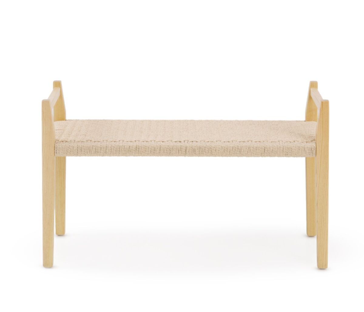 Banco madera de fresno con asiento trenzado