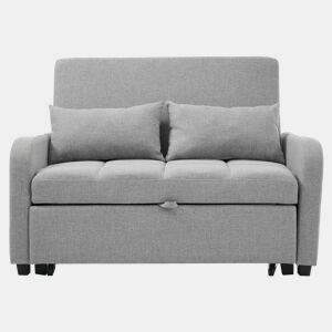 Sofá-cama de 2 lugares - reclinável e multifuncional, ideal para apartamentos e estudantes - Antique Gray