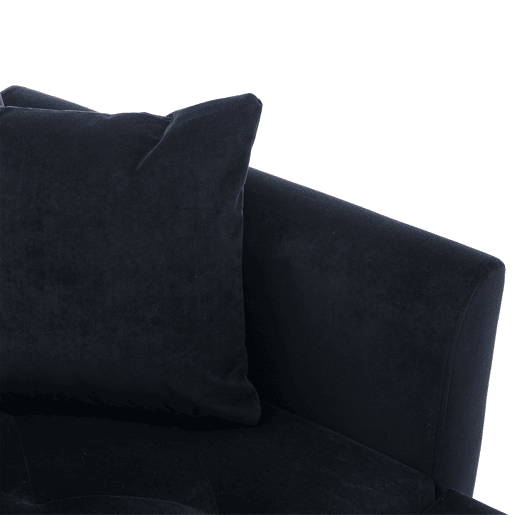 Poltrona reclinável individual - encosto ajustável e dobrável - preto