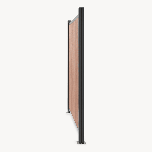 Módulo de extensão de vedação de jardim Grassano com 2 postes 185x180 cm WPC Castanho neu.holz