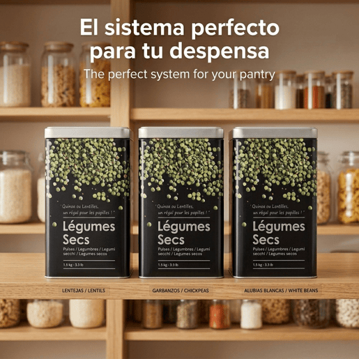 Recipiente para Legumes Well Home em Metal Relevo - Edição Preta