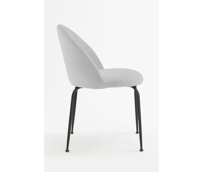 Silla Black Dalnia Tela - Gris claro