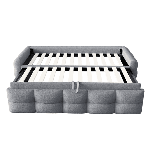 Sofá-cama 90180x190 cm - Puffbed, com Lattenrost, multifuncional, cinzento Sofá-cama 90180x190 cm - Puffbed, com Lattenrost, multifuncional, cinzento