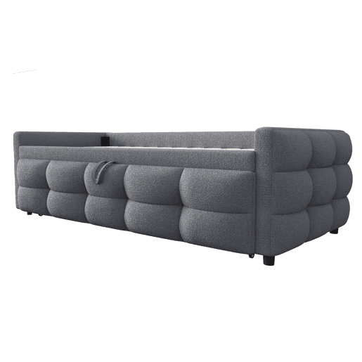 Sofá-cama 90180x190 cm - Puffbed, com Lattenrost, multifuncional, cinzento Sofá-cama 90180x190 cm - Puffbed, com Lattenrost, multifuncional, cinzento