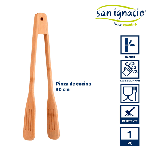 Pinças de cozinha de bambu, coleção KINVARA