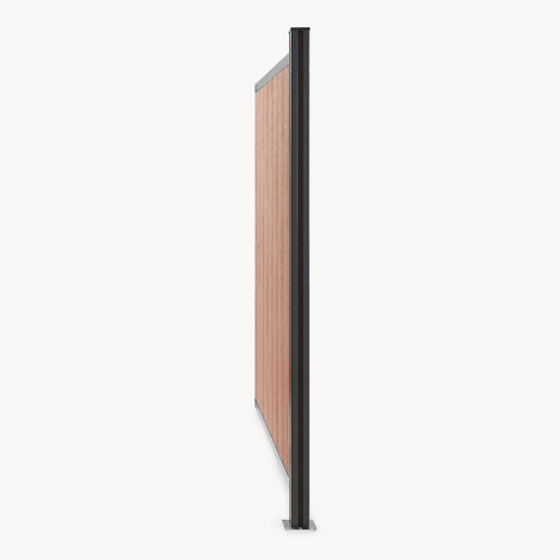Módulo de extensão de vedação de jardim Grassano com 1 poste 185x175 cm WPC Castanho neu.holz