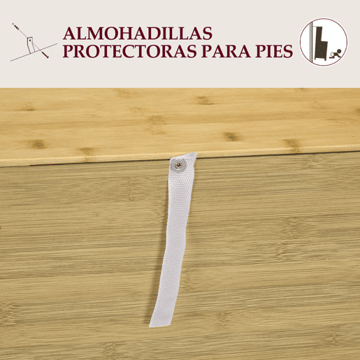 HOMCOM Aparador de Bambu de 2 Portas Aparador Boémio com 2 Prateleiras para Sala Cozinha Entrada ou Quarto 60x27x67,5 cm Madeira