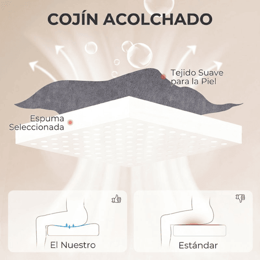 HOMCOM Cadeira de Escritório com Massagem de Amassamento em 4 Pontos, Encosto Alto, Altura Ajustável, Assento Amplo, Almofada Lombar, Balanço, Estofada em Veludo, Cinzento