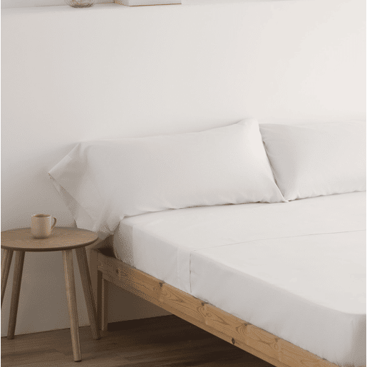 Conjunto de Lençóis Design Branco Cama 90cm (3 peças) Donegal Collections