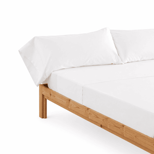 Conjunto de Lençóis Design Branco Cama 135cm (3 peças) Donegal Collections