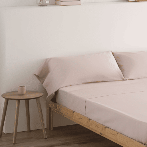 Conjunto de Lençóis Design Rosa Pálido Cama 180cm (4 peças) Donegal Collections