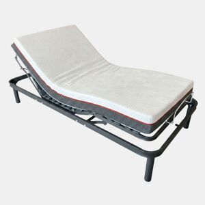 Conjunto de cama articulada elétrica 105x190 cm com colchão viscoelástico Nert, 5 seções, motor, controle remoto e 7 zonas.