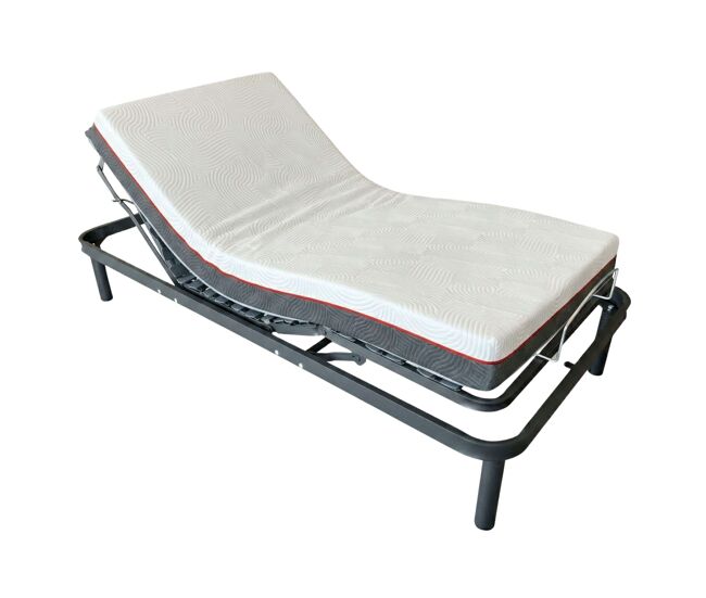 Cama articulada con colchón viscoelástico nert 5 planos motor, mando y 7 zonas