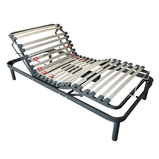 Conjunto de cama articulada elétrica 90x190 cm com colchão viscoelástico Nert, 5 seções, motor, controle remoto e 7 zonas.