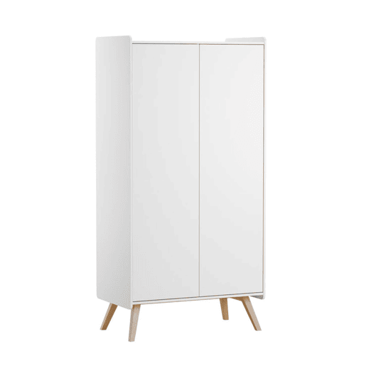 Roupeiro de 2 portas Vox Vintage Branco e Madeira Roupeiro de 2 portas Vox Vintage Branco e Madeira