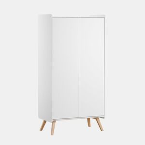 Roupeiro de 2 portas Vox Vintage Branco e Madeira