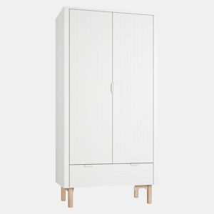 Roupeiro 2 portas 1 gaveta Pinio Miloo Branco