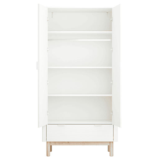 Roupeiro 2 portas 1 gaveta Pinio Miloo Branco