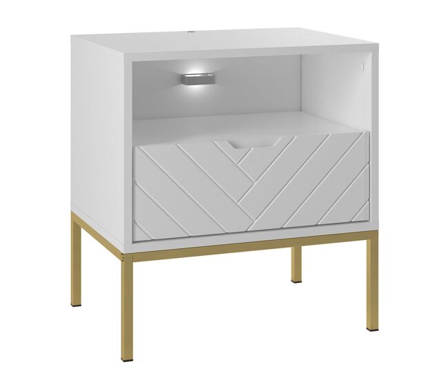 Mesilla de noche Daria Cashmere de 1 cajón 53