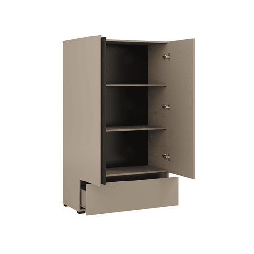 Roupeiro pequeno 2 portas 1 gaveta Lilia Taupe