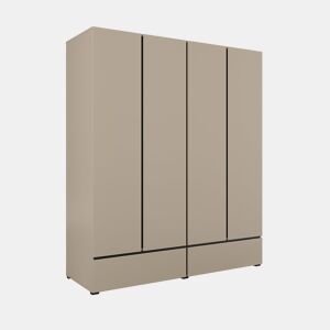 Armário 4 portas 2 gavetas Lilia Taupe
