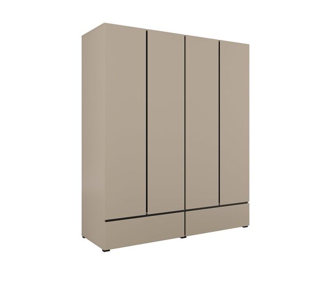 Armario 4 puertas 2 cajones lilia taupe