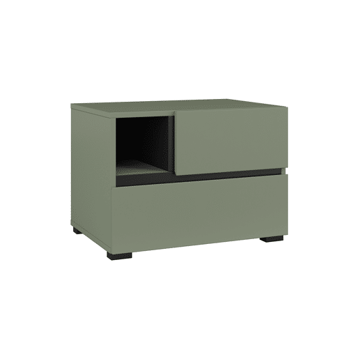 Mesa de cabeceira de 2 gavetas Lilia Green