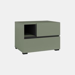 Mesa de cabeceira de 2 gavetas Lilia Green